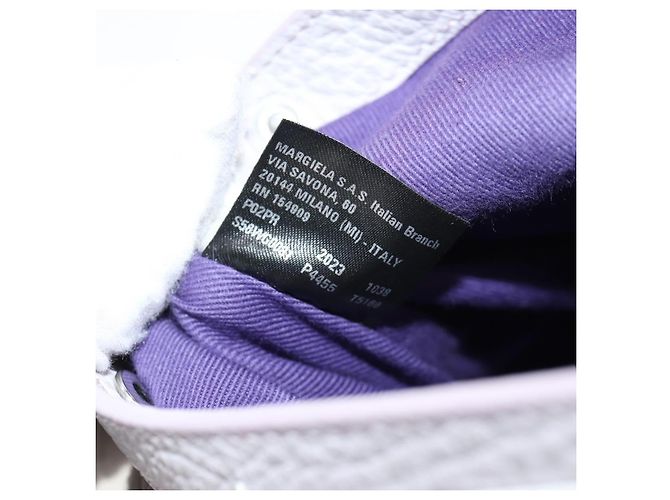 Autre Marque Borsa a spalla a catena Maison Margiela in pelle 2 in 1 viola pastello Auth 128503M - vista 26