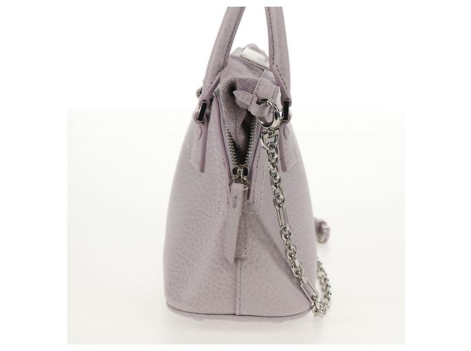 Autre Marque Borsa a spalla a catena Maison Margiela in pelle 2 in 1 viola pastello Auth 128503M - vista 4