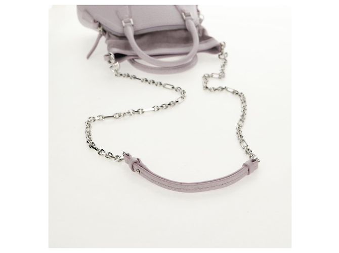 Autre Marque Borsa a spalla a catena Maison Margiela in pelle 2 in 1 viola pastello Auth 128503M - vista 8
