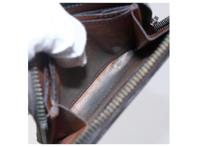 Portafoglio Berluti in pelle marrone Auth bs30656 - vista 11
