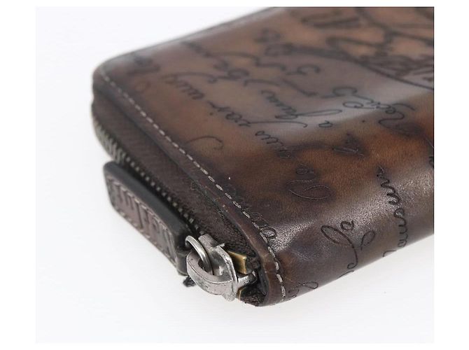 Portafoglio Berluti in pelle marrone Auth bs30656 - vista 14