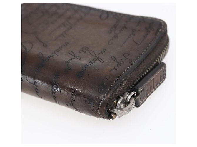 Portafoglio Berluti in pelle marrone Auth bs30656 - vista 15