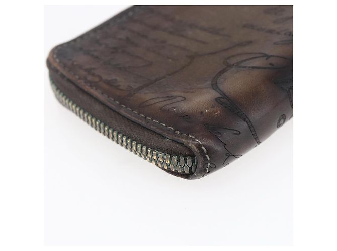 Portafoglio Berluti in pelle marrone Auth bs30656 - vista 16