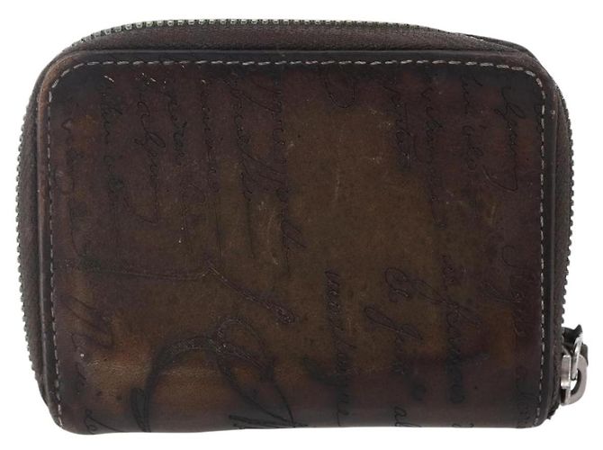 Portafoglio Berluti in pelle marrone Auth bs30656 - vista 2