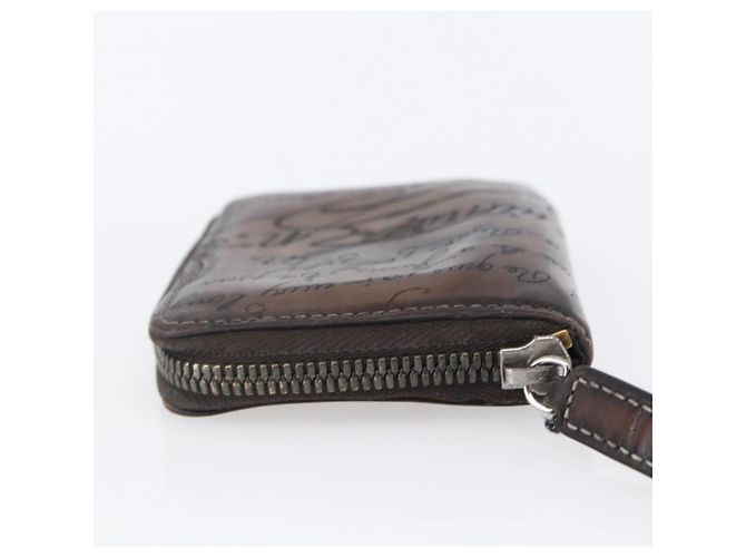 Portafoglio Berluti in pelle marrone Auth bs30656 - vista 3