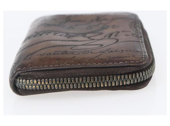 Portafoglio Berluti in pelle marrone Auth bs30656 - vista 4