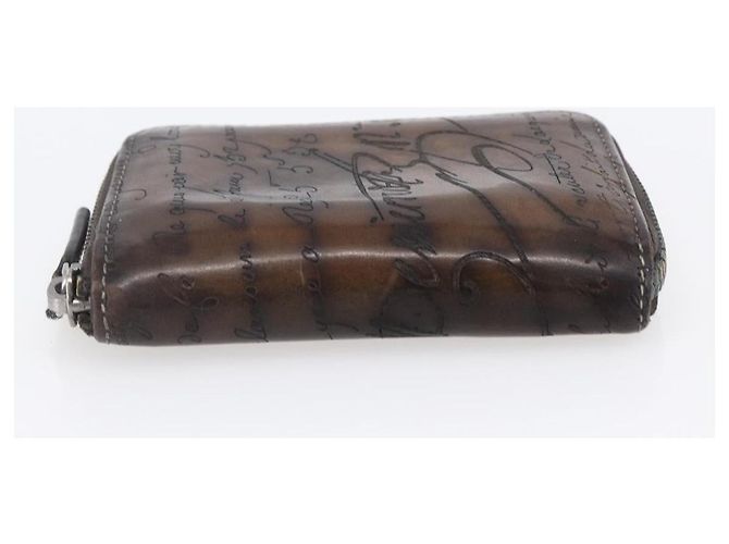 Portafoglio Berluti in pelle marrone Auth bs30656 - vista 6