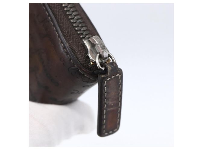 Portafoglio Berluti in pelle marrone Auth bs30656 - vista 8