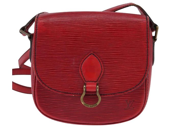 LOUIS VUITTON Borsa a Spalla Epi Saint Cloud PM Rossa M52217 LV Auth 145441 Rosso - vista 13