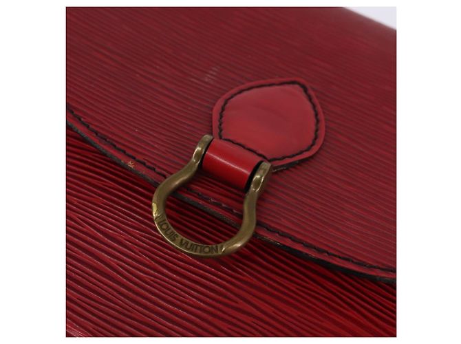 LOUIS VUITTON Borsa a Spalla Epi Saint Cloud PM Rossa M52217 LV Auth 145441 Rosso - vista 17