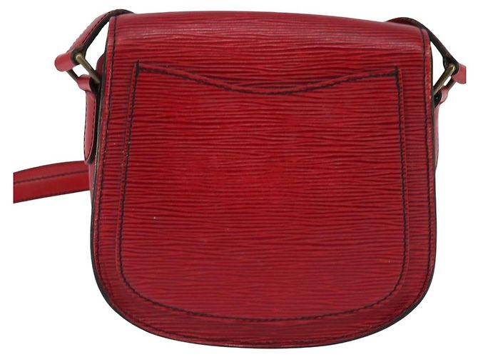 LOUIS VUITTON Borsa a Spalla Epi Saint Cloud PM Rossa M52217 LV Auth 145441 Rosso - vista 2