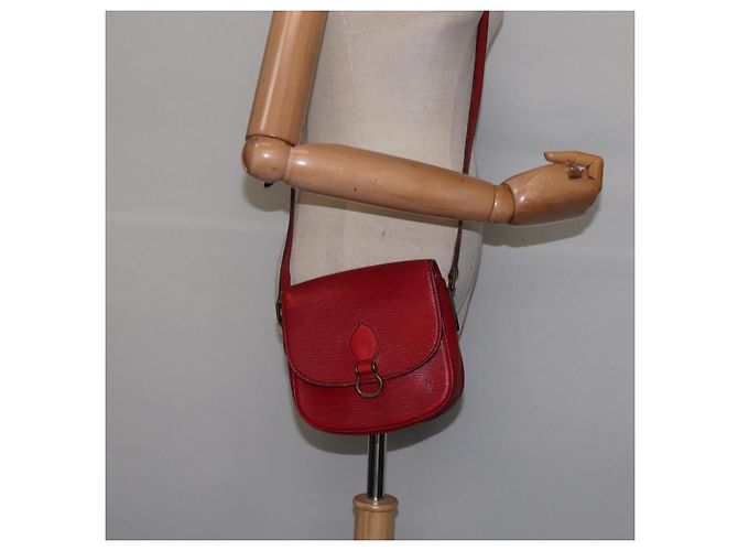 LOUIS VUITTON Borsa a Spalla Epi Saint Cloud PM Rossa M52217 LV Auth 145441 Rosso - vista 22