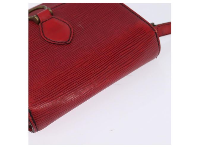 LOUIS VUITTON Borsa a Spalla Epi Saint Cloud PM Rossa M52217 LV Auth 145441 Rosso - vista 6