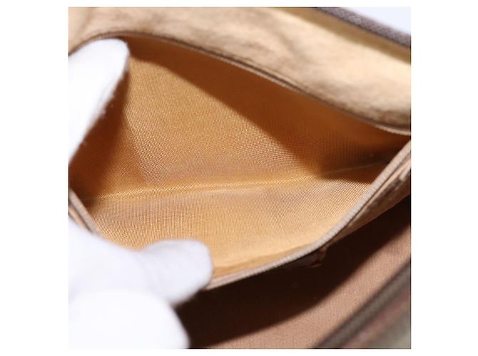 Borsa a Spalla Gucci GG Supreme Web Sherry Line PVC Beige 56 02 032 Auth 145478 D'oro - vista 11