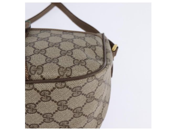 Borsa a Spalla Gucci GG Supreme Web Sherry Line PVC Beige 56 02 032 Auth 145478 D'oro - vista 14