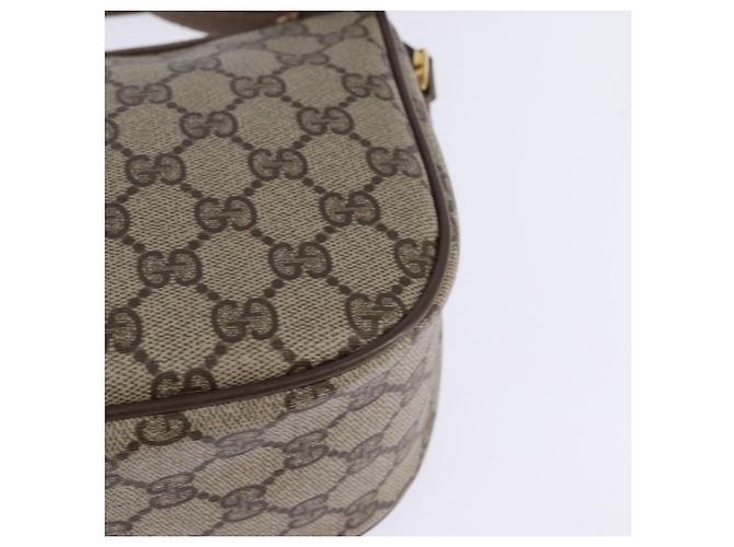 Borsa a Spalla Gucci GG Supreme Web Sherry Line PVC Beige 56 02 032 Auth 145478 D'oro - vista 16