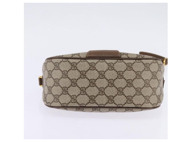Borsa a Spalla Gucci GG Supreme Web Sherry Line PVC Beige 56 02 032 Auth 145478 D'oro - vista 5