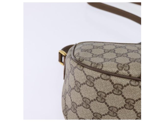 Borsa a Spalla Gucci GG Supreme Web Sherry Line PVC Beige 56 02 032 Auth 145478 D'oro - vista 9