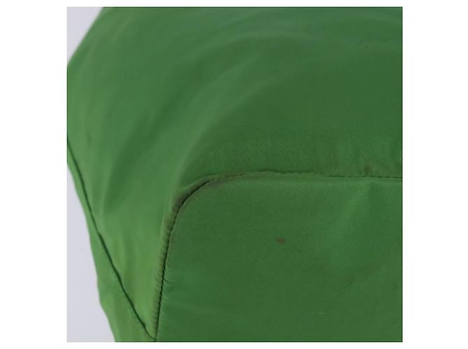 PRADA Bolso de mano de nailon verde dorado Auth 145926 - vista 15