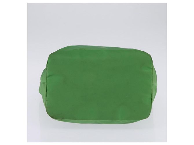 PRADA Bolso de mano de nailon verde dorado Auth 145926 - vista 5