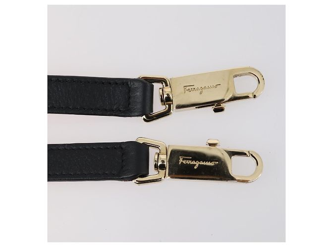 Borsa Salvatore Ferragamo in pelle tela scamosciata 3 pezzi viola nera Auth am9578 Nero Porpora - vista 21