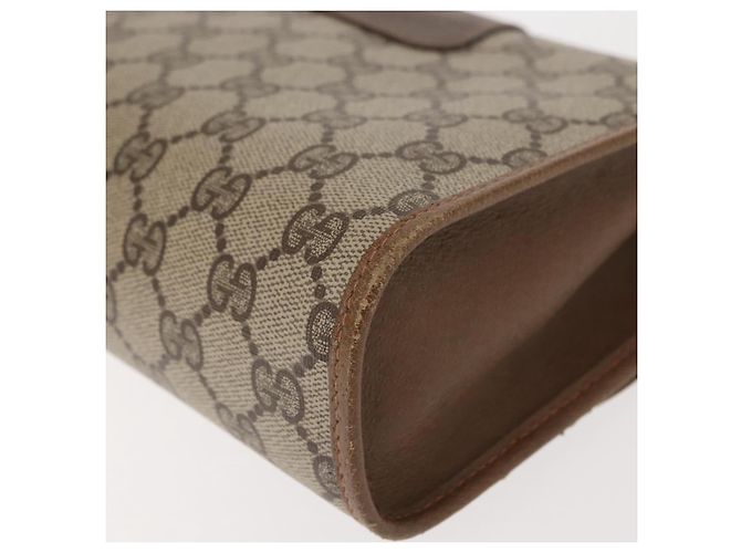 GUCCI GG Supreme Web Sherry Line Clutch Bag PVC Beige Oro 89 01 030 Auth 150407 D'oro - vista 16