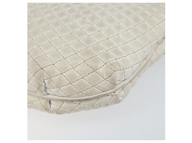 BALLY Borsa a Spalla a Catena Pelle Bianca Oro Auth bs30645 Bianco D'oro - vista 9