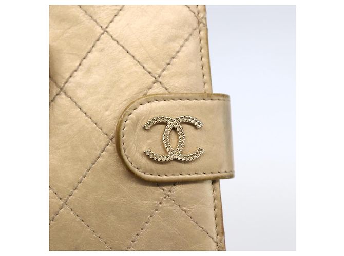 CHANEL Portafoglio Compatto Matelassé Pelle Oro CC Auth 150602 D'oro - vista 17
