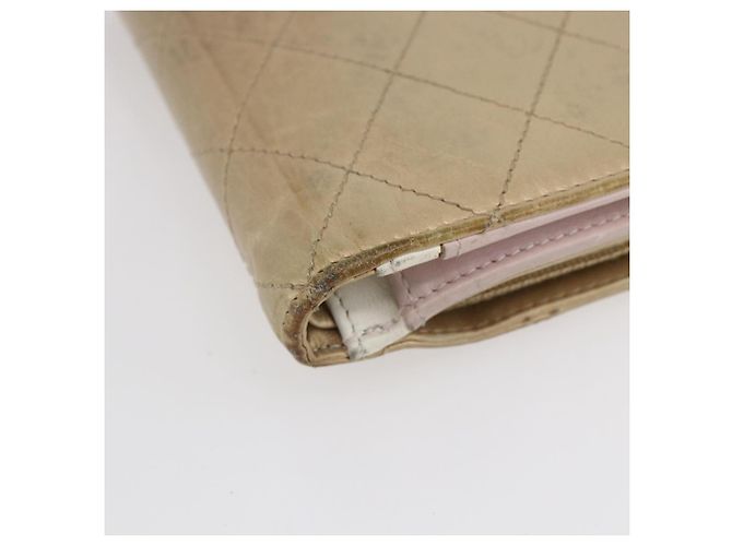 CHANEL Portafoglio Compatto Matelassé Pelle Oro CC Auth 150602 D'oro - vista 7