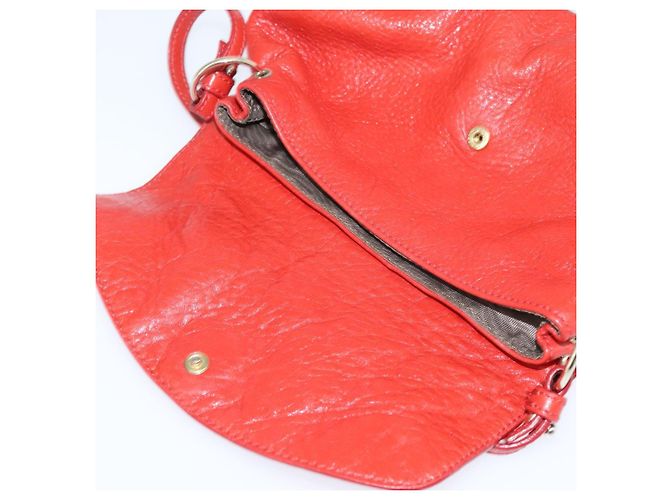 Chloé Borsa a Spalla Chloe Lily in Pelle 2way Rossa Oro Auth bs30584 Rosso D'oro - vista 10