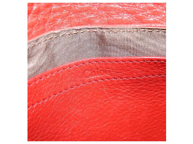 Chloé Borsa a Spalla Chloe Lily in Pelle 2way Rossa Oro Auth bs30584 Rosso D'oro - vista 18