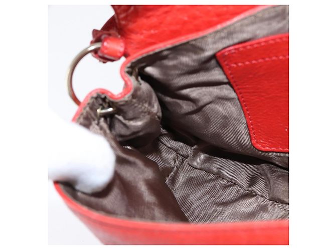 Chloé Borsa a Spalla Chloe Lily in Pelle 2way Rossa Oro Auth bs30584 Rosso D'oro - vista 20
