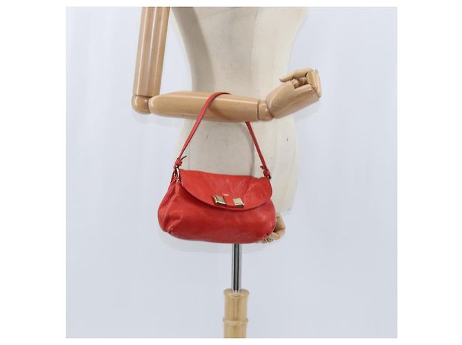 Chloé Borsa a Spalla Chloe Lily in Pelle 2way Rossa Oro Auth bs30584 Rosso D'oro - vista 23