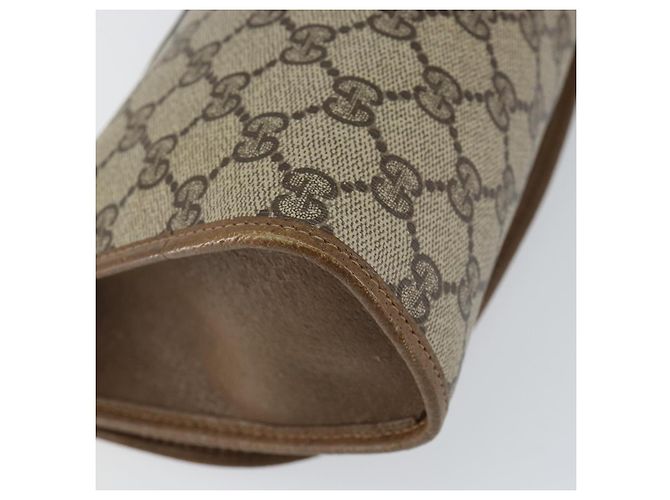 GUCCI GG Supreme Web Sherry Line Clutch Bag PVC Beige Oro 89 01 030 Auth 150272 D'oro - vista 16