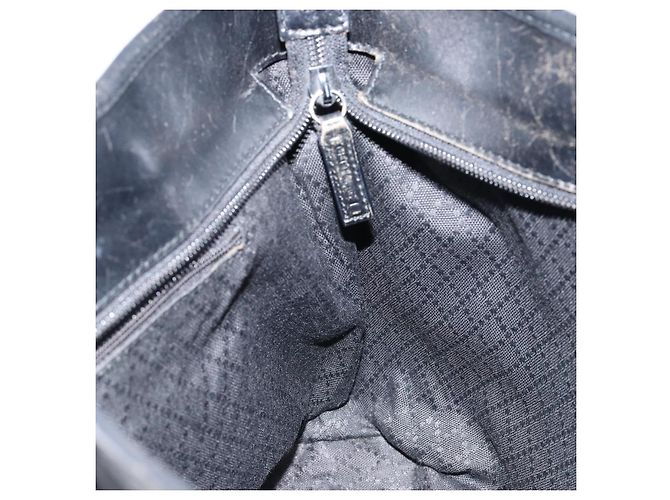 Borsa a mano GUCCI in nylon nero argento 002 2123 0457 Auth 148385 - vista 19