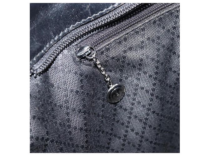 Borsa a mano GUCCI in nylon nero argento 002 2123 0457 Auth 148385 - vista 21