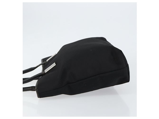Borsa a mano GUCCI in nylon nero argento 002 2123 0457 Auth 148385 - vista 4