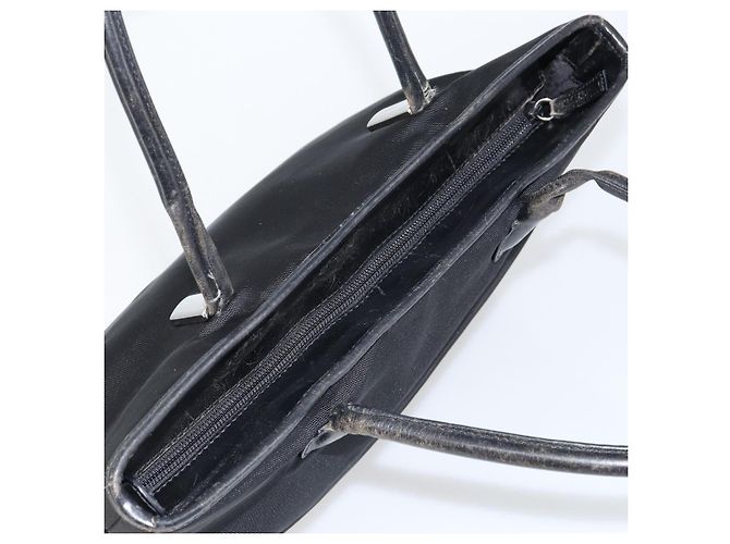 Borsa a mano GUCCI in nylon nero argento 002 2123 0457 Auth 148385 - vista 6