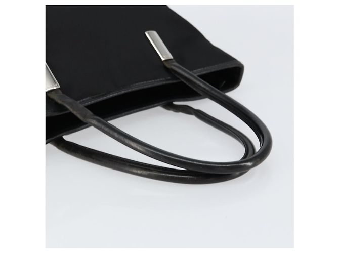 Borsa a mano GUCCI in nylon nero argento 002 2123 0457 Auth 148385 - vista 7