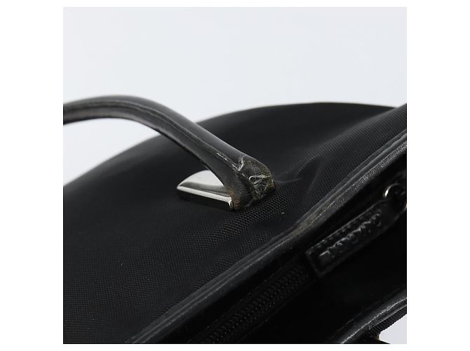 Borsa a mano GUCCI in nylon nero argento 002 2123 0457 Auth 148385 - vista 9