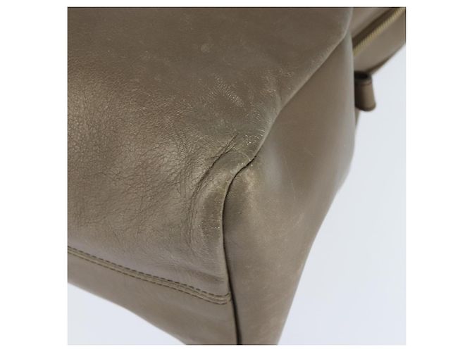 Bulgari Borsa Tote in Pelle Champagne Oro Auth bs30583 D'oro - vista 14