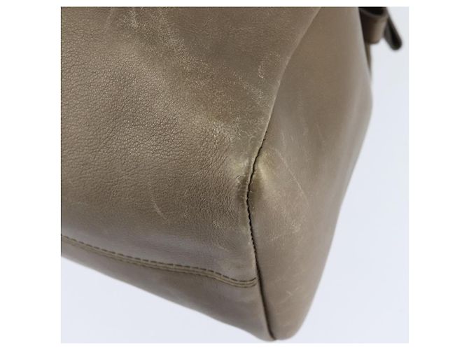 Bulgari Borsa Tote in Pelle Champagne Oro Auth bs30583 D'oro - vista 16