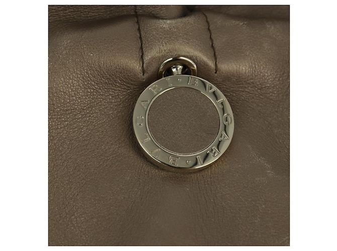 Bulgari Borsa Tote in Pelle Champagne Oro Auth bs30583 D'oro - vista 17