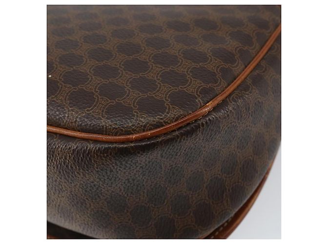 Céline Borsa a Spalla in Tela Macadam CELINE PVC Marrone Oro Auth bs30306 D'oro - vista 15