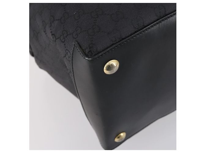 Borsa Boston GG Canvas Gucci Nera Oro Auth 121312 Nero D'oro - vista 14