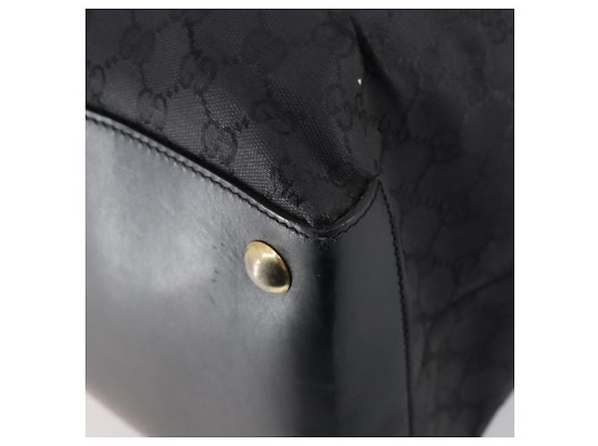 Borsa Boston GG Canvas Gucci Nera Oro Auth 121312 Nero D'oro - vista 15