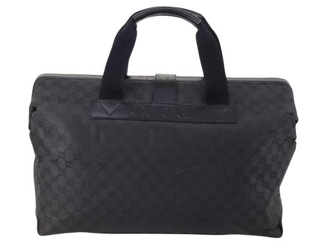 Borsa Boston GG Canvas Gucci Nera Oro Auth 121312 Nero D'oro - vista 2