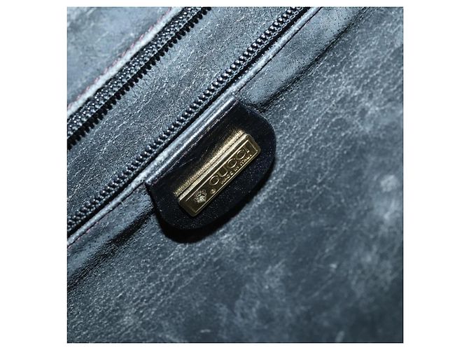 Borsa Boston GG Canvas Gucci Nera Oro Auth 121312 Nero D'oro - vista 20