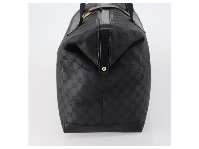Borsa Boston GG Canvas Gucci Nera Oro Auth 121312 Nero D'oro - vista 3