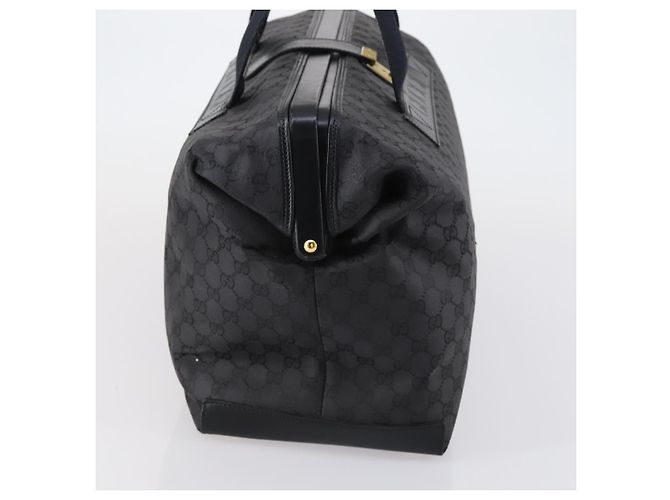 Borsa Boston GG Canvas Gucci Nera Oro Auth 121312 Nero D'oro - vista 4